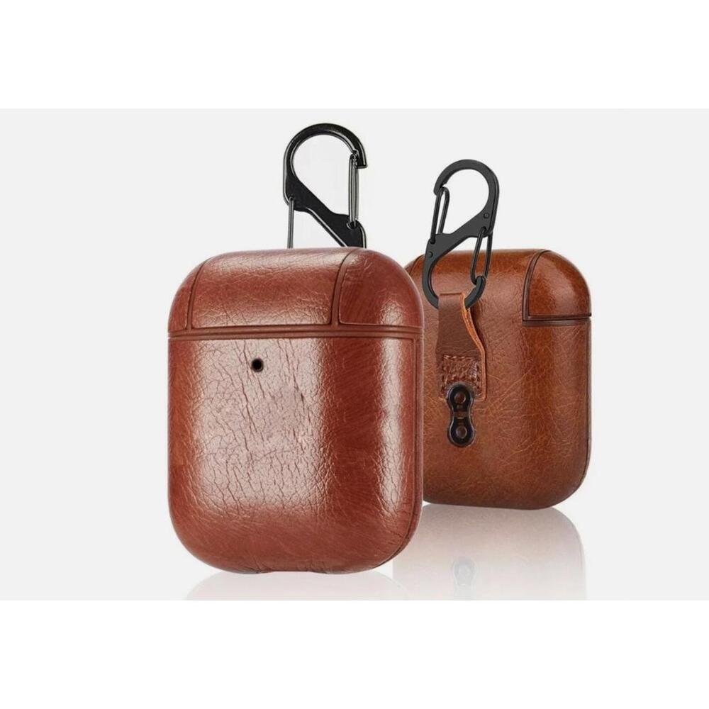 For AirPods 1 & 2 Leather Case Luxury Protective Earphones Shockproof Cover